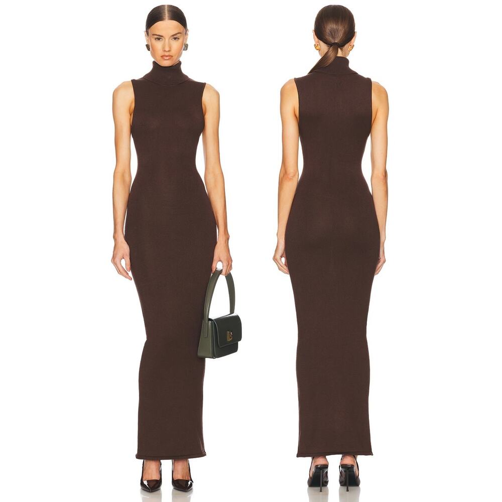 Helsa Aadi Knit Sweater Maxi Dress Turtleneck Fall Evening Preppy Party M